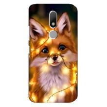 Чехлы с картинкой Лисички для Motorola Moto M (VPrint) (Лисичка в гирляндах)