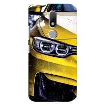 Чехлы с Машинами на Мото М (VPrint) (Желтая машина)