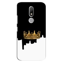 Чехол (Корона на чёрном фоне) для Мото М – Золотая корона