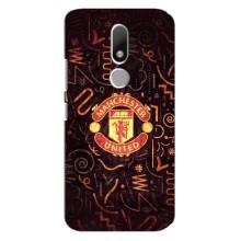 Чехол Манчестер Юнайтед для Мото М (AlphaPrint) (эмблема МЮ)