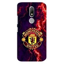 Чехол Манчестер Юнайтед для Мото М (AlphaPrint) (огненный Манчестер)