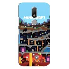 Чехол Майнкрафт на Motorola Moto M (AlphaPrint) Minecraft – фон Minecraft