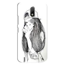 Чехол с печатью для Motorola Moto M - (Мода) (AlphaPrint) (Фото девочки)
