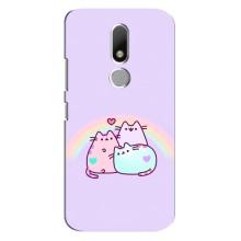 Чехол на Мото М с Котами (VPrint) (Радужные котики)