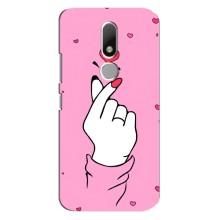 Чехол с принтом для Motorola Moto M (AlphaPrint - Знак сердечка)