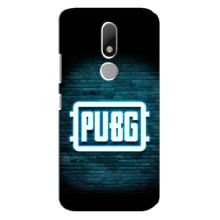 Чехол PUBG для Мото М (AlphaPrint) (Лого PUBG)