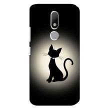 Чехол с принтом для Motorola Moto M (AlphaPrint) Модные коты (Силуэт котика)