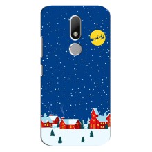 Силиконовый бампер на рождество для Motorola Moto M – Город в снегу