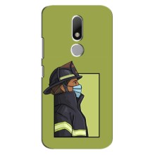 Силиконовый бампер (Работники) на Motorola Moto M – Пожарник