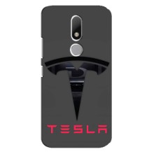 Силиконовый бампер с картинкой машины на Motorola Moto M – Logo TESLA