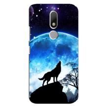 Защитные чехлы для Мото М (AlphaPrint) (ХИТ продаж) ВОЛК (Волк на луну)
