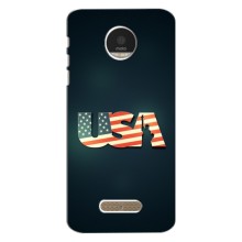 Чехол Флаг USA для Motorola Moto Z Play (USA)