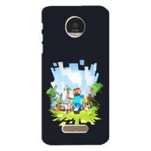 Чехол Майнкрафт на Motorola MOTO Z Play (AlphaPrint) Minecraft (персонажи Minecraft)
