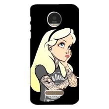 Чехол с печатью для Motorola MOTO Z Play - (Мода) (AlphaPrint) (Девочка в тату)