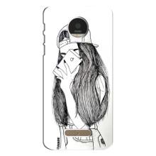 Чехол с печатью для Motorola MOTO Z Play - (Мода) (AlphaPrint) (Фото девочки)