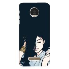 Чехол с печатью для Motorola MOTO Z Play - (Мода) (AlphaPrint) (Красивая девочка)