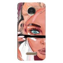Чехол с печатью для Motorola MOTO Z Play - (Мода) (AlphaPrint) (Макияж)