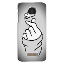 Чохол з принтом для Motorola MOTO Z Play (AlphaPrint - Знак сердечка)
