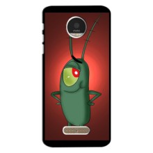 Чехол с картинкой "Одноглазый Планктон" на Motorola Moto Z Play (Стильный Планктон)