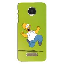 Чехол с Симпсонами для Motorola MOTO Z Play (VPrint) (Гомер Симпсон)