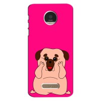 Чехол (ТПУ) Милые собачки для Motorola Moto Z Play – Веселый Мопсик
