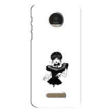 Чехлы Венсдей на Motorola MOTO Z Play Уэнсдей (AlphaPrint) (танец Уэнздей)