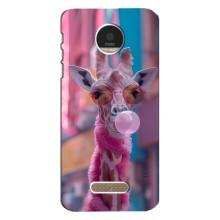 Чохол з принтом стильні тварини для Моторола МОТО Z Плей – Стильна жирафа