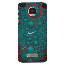 Силиконовый Чехол на Motorola MOTO Z Play с картинкой Nike (Найк зеленый)