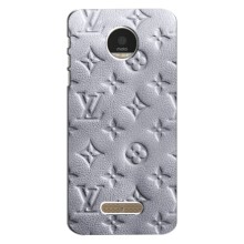 Текстурный Чехол Louis Vuitton для Мото З Плей – Белый ЛВ