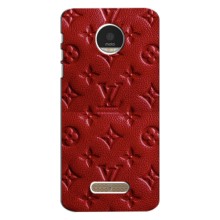 Текстурный Чехол Louis Vuitton для Мото З Плей (Красный ЛВ)