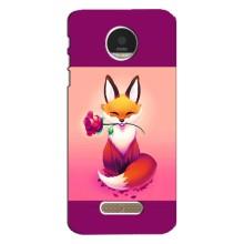 Чохли з картинкою Лисичка для Motorola MOTO Z (VPrint) (Лиса з трояндою)