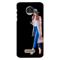 Чехол с картинкой Модные Девчонки Motorola Moto Z (Девушка со смартфоном)