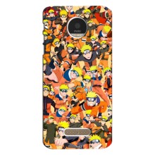 Чехлы с принтом Наруто на Motorola MOTO Z (Коллаж Наруто)