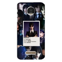 Чехлы Венсдей на Motorola MOTO Z Уэнсдей (AlphaPrint) (коллаж Уэнздей)