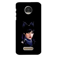 Чехлы Венсдей на Motorola MOTO Z Уэнсдей (AlphaPrint) (серьезная Уэнздей)