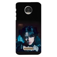 Чехлы Венсдей на Motorola MOTO Z Уэнсдей (AlphaPrint) (взгляд Уэнздей)