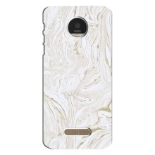 Мраморный чехол на Motorola MOTO Z (VPrint) (Белый мрамор)