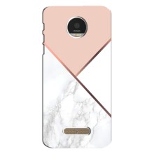 Мраморный чехол на Motorola MOTO Z (VPrint) (Тройной мрамор)