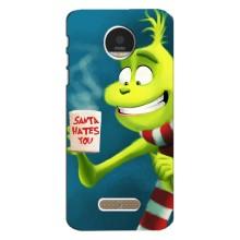 Різдвяні Чохли для Motorola MOTO Z (VPrint) (Зелений Грінч)