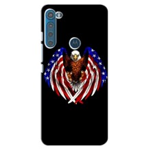 Чехол Флаг USA для Motorola One Fusion Plus – Крылья США