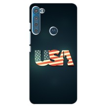 Чехол Флаг USA для Motorola One Fusion Plus (USA)