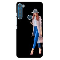 Чехол с картинкой Модные Девчонки Motorola One Fusion Plus (Девушка со смартфоном)