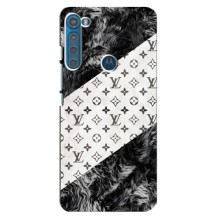 Чехол Стиль Louis Vuitton на Motorola One Fusion Plus (LV на белом)