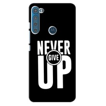 Силиконовый Чехол на Motorola One Fusion Plus с картинкой Nike (Never Give UP)