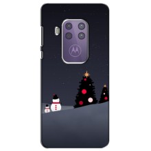 Чехлы на Новый Год Motorola One Macro (Снеговички)