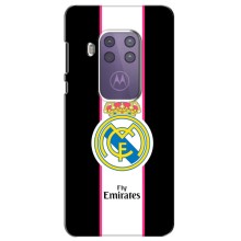 Чехол для Motorola One Macro с принтом (Лого Real Madrid)