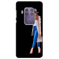 Чехол с картинкой Модные Девчонки Motorola One Marco (Девушка со смартфоном)