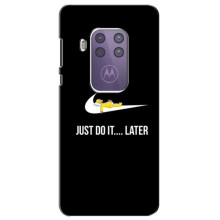 Силиконовый Чехол на Motorola One Macro с картинкой Nike – Later