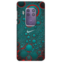 Силиконовый Чехол на Motorola One Macro с картинкой Nike (Найк зеленый)