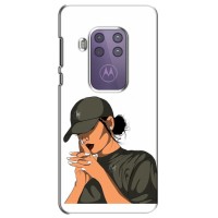 Силіконовый Чохол на Motorola One Marco з картинкой Модных девушек – У зеленому